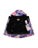 Two Piece Play Snowsuit Pink Mountain Print With Blue Pants