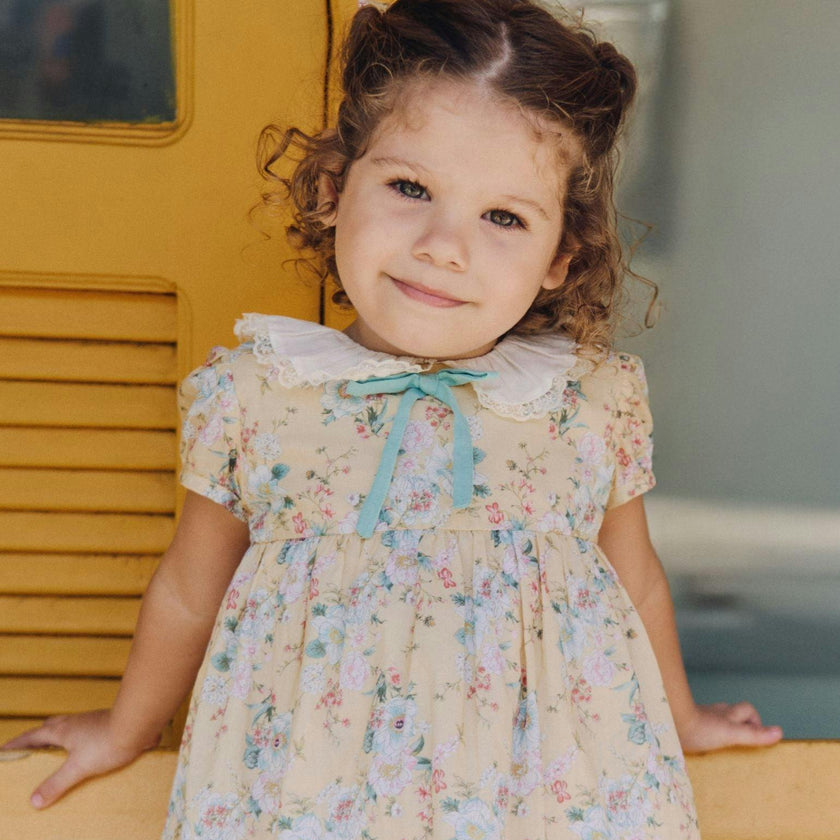 Yellow Floral Willow Baby Girl Set
