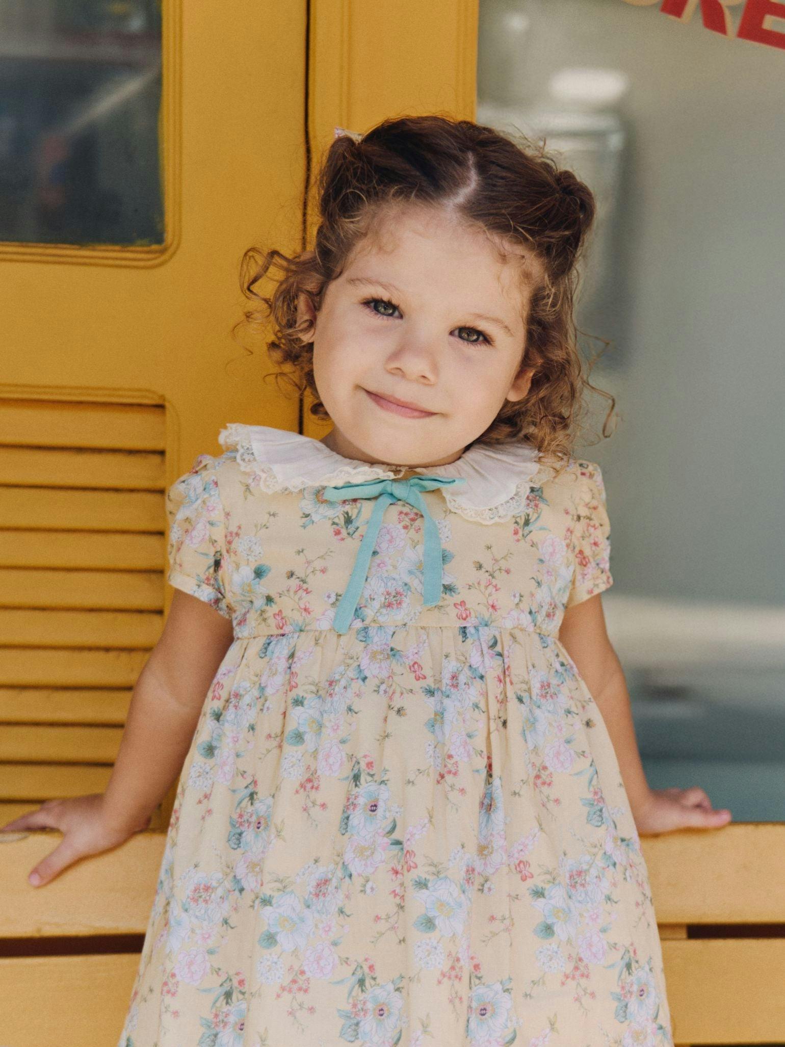 Yellow Floral Willow Baby Girl Set