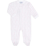 Pink Twirls Zipper Footie