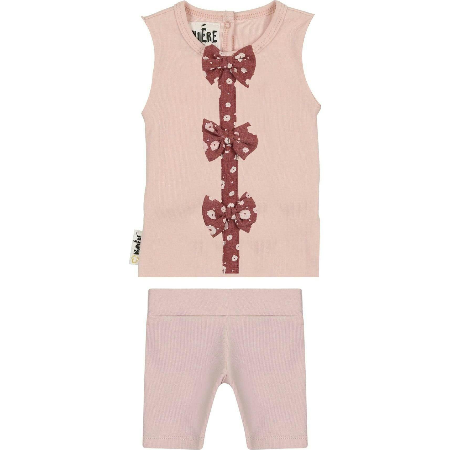 Floral Bow 2-Piece Sleeveless Top & Short Set