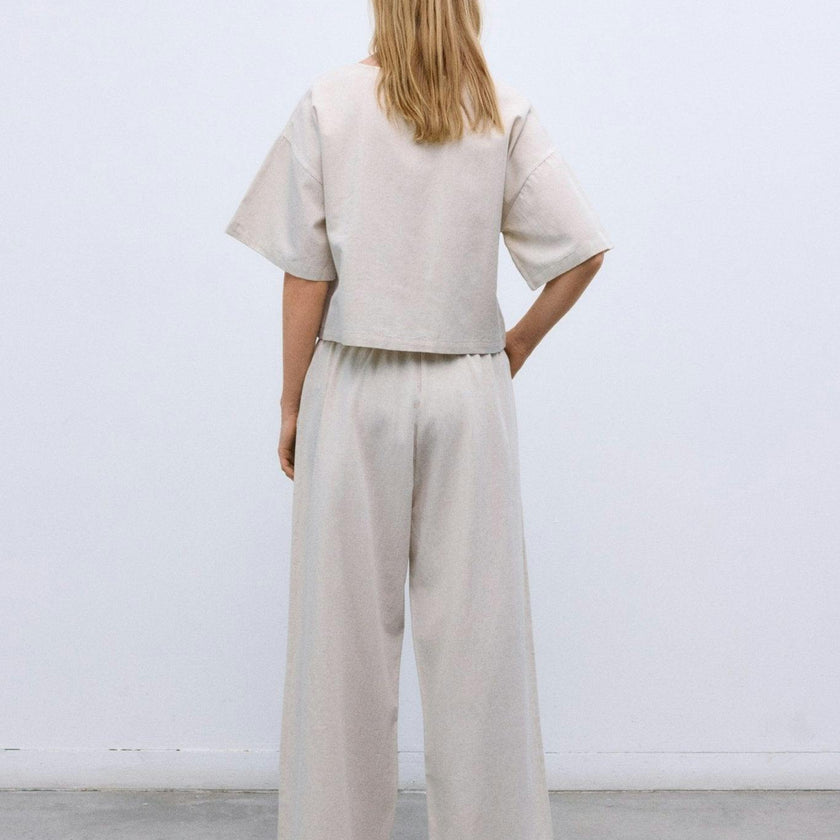 Melissa Woman Pant Palazzo Sand Vigore