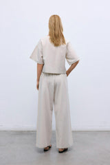 Melissa Woman Pant Palazzo Sand Vigore