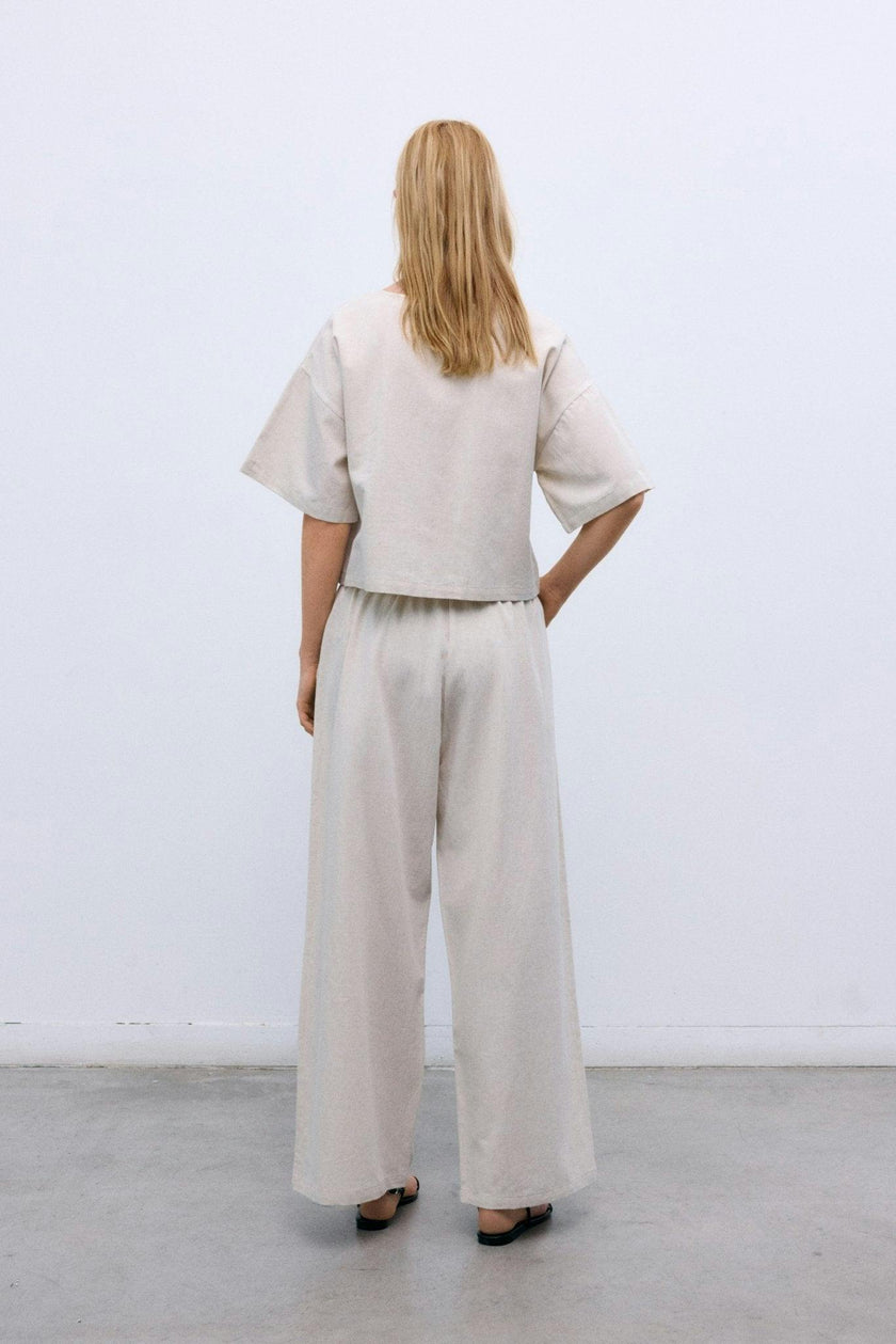 Melissa Woman Pant Palazzo Sand Vigore