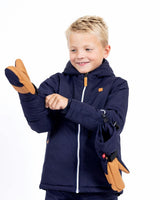 Kids Waterproof Mitten in Navy Blue