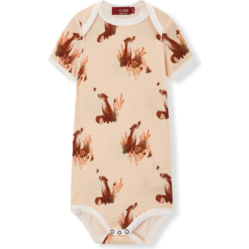 Floral Organic Cotton Short Sleeve One Piece