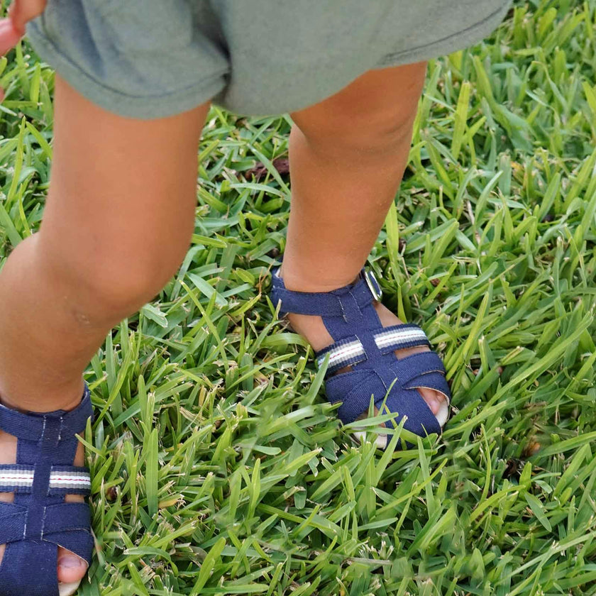 Stuart Navy Canvas Sandal