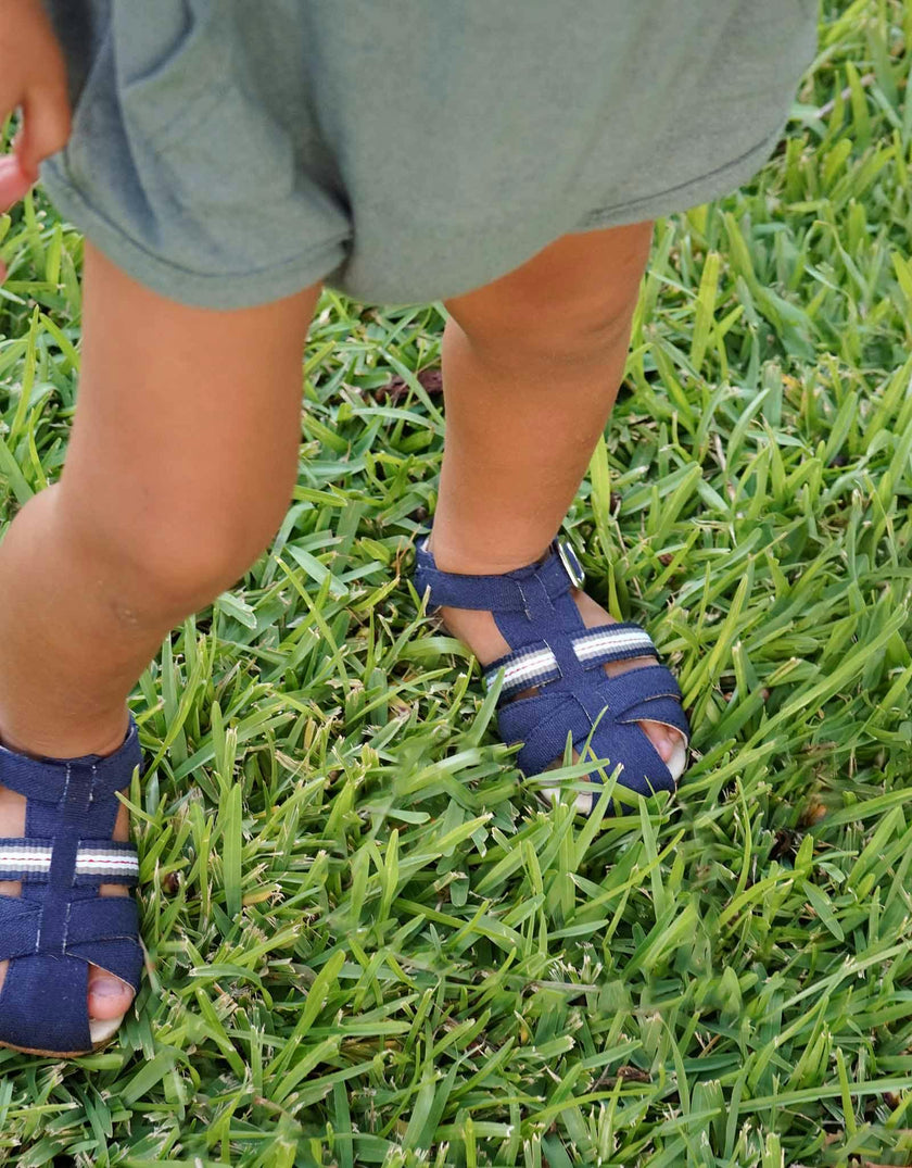 Stuart Navy Canvas Sandal