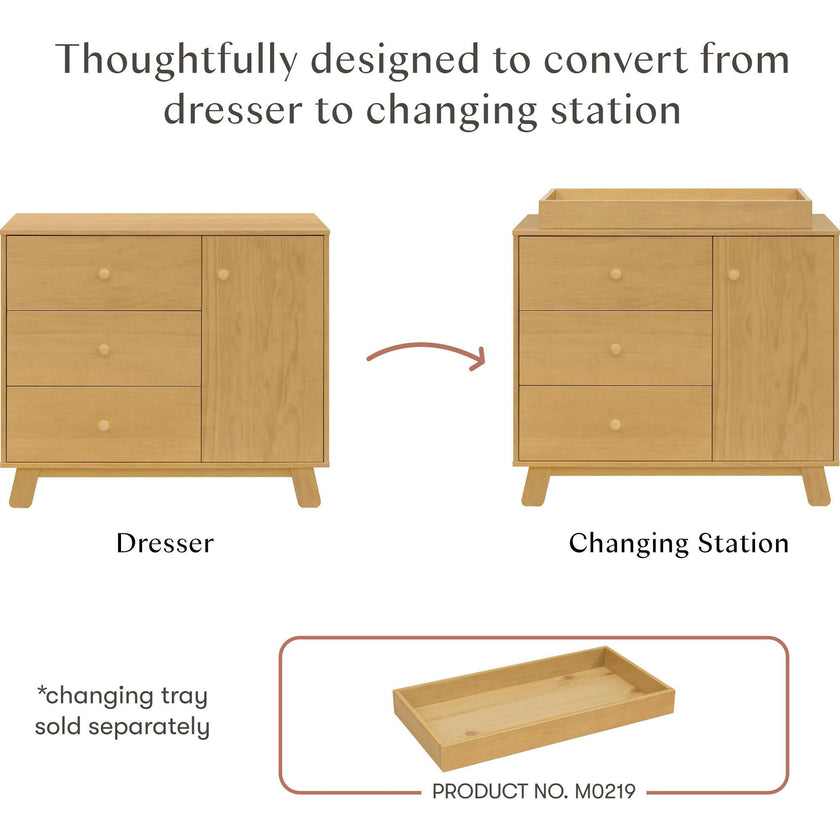 Hudson Modern 3-Drawer Compact Dresser (40")