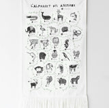 Animal Alphabet Printed Tapestry