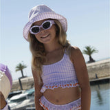 Lavander stripes bucket hat