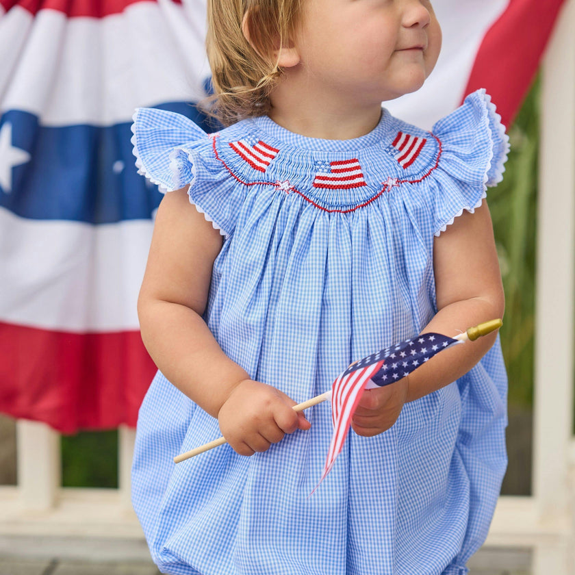 Smocked Bishop Bubble - Flags