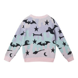 Girls Sweater & Tiered Skirt Set | Purple Halloween