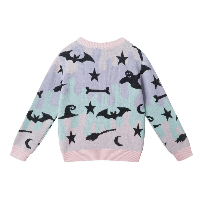 Girls Sweater & Tiered Skirt Set | Purple Halloween