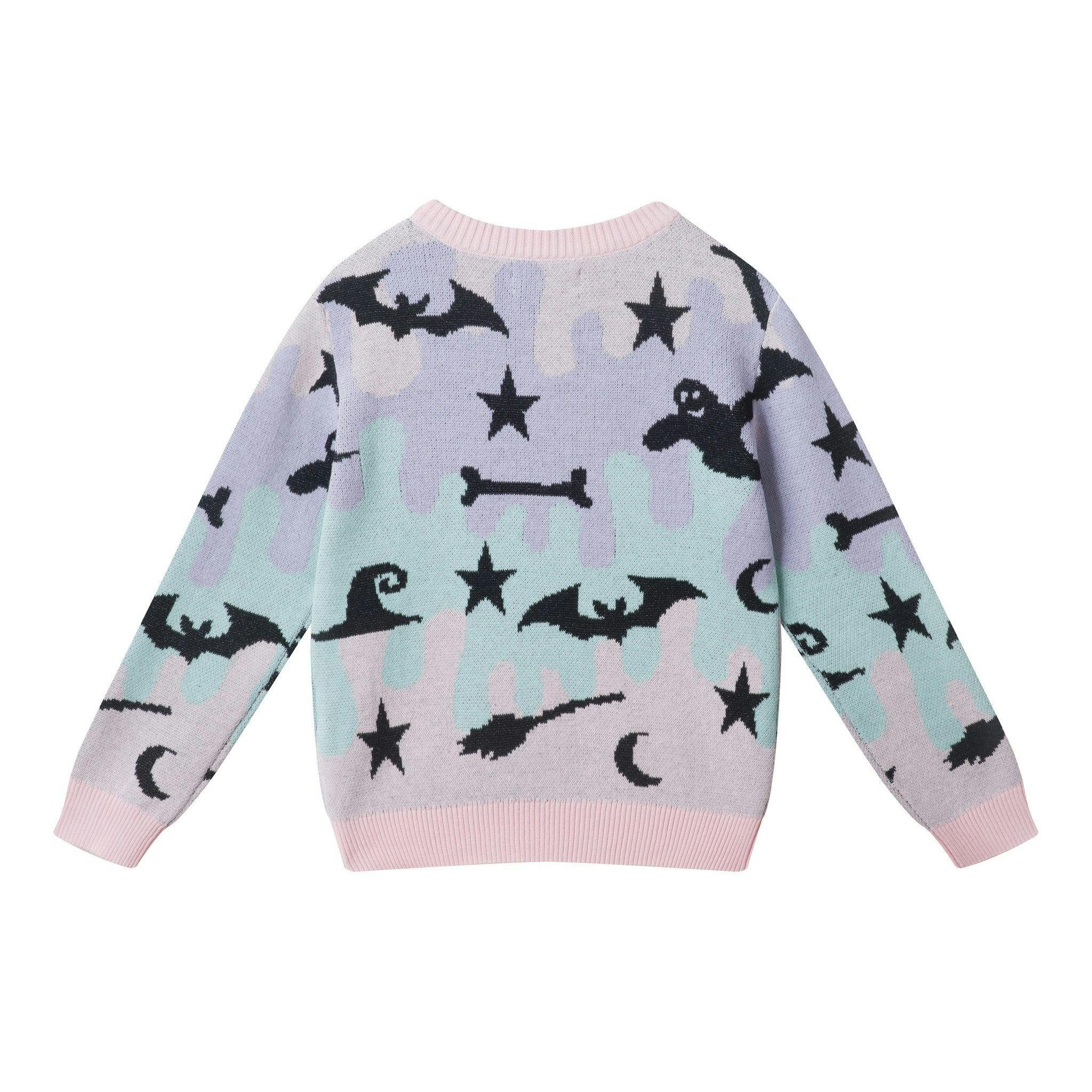 Girls Sweater & Tiered Skirt Set | Purple Halloween