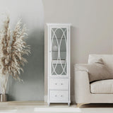 Florence Wooden Linen Tower Cabinet With Storage