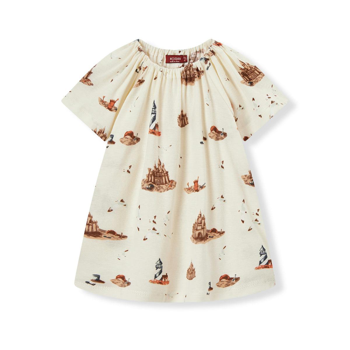 Sandcastle Organic Cotton Dress & Bloomer Set