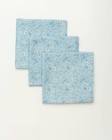 Baby Napkin - Tonal Floral Blue