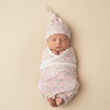 Organic Swaddle Blanket & Hat Set