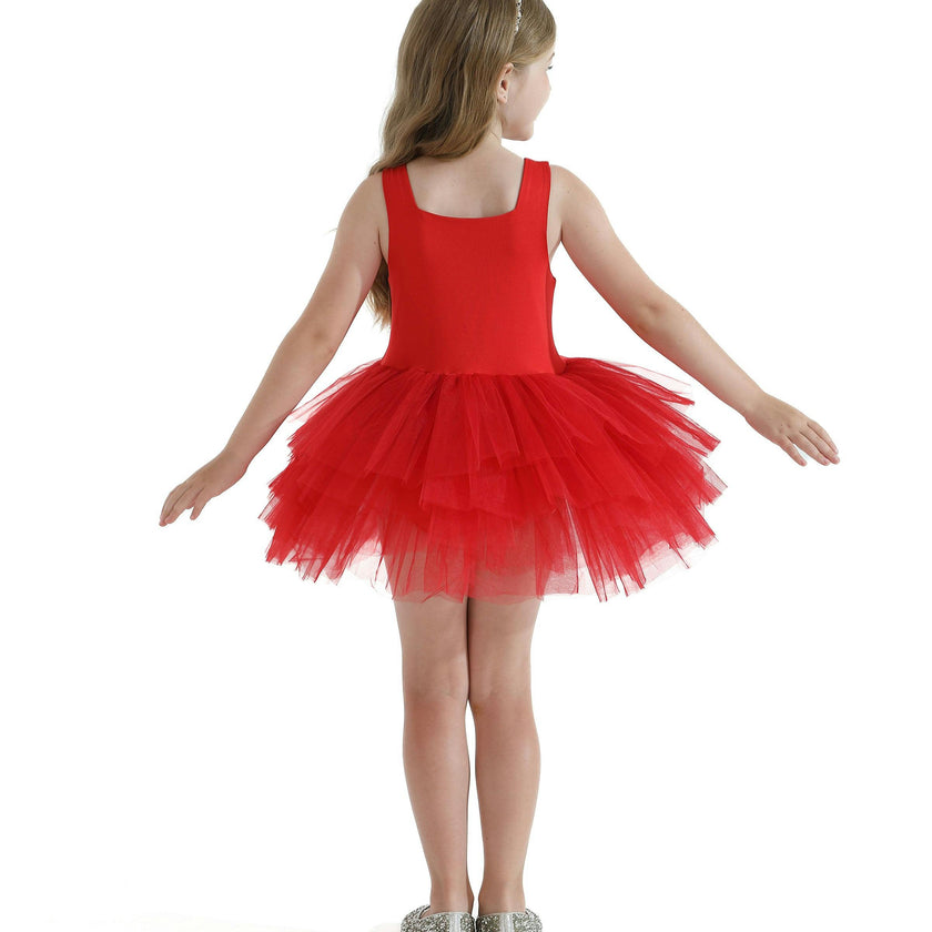 Red Layered Leotard
