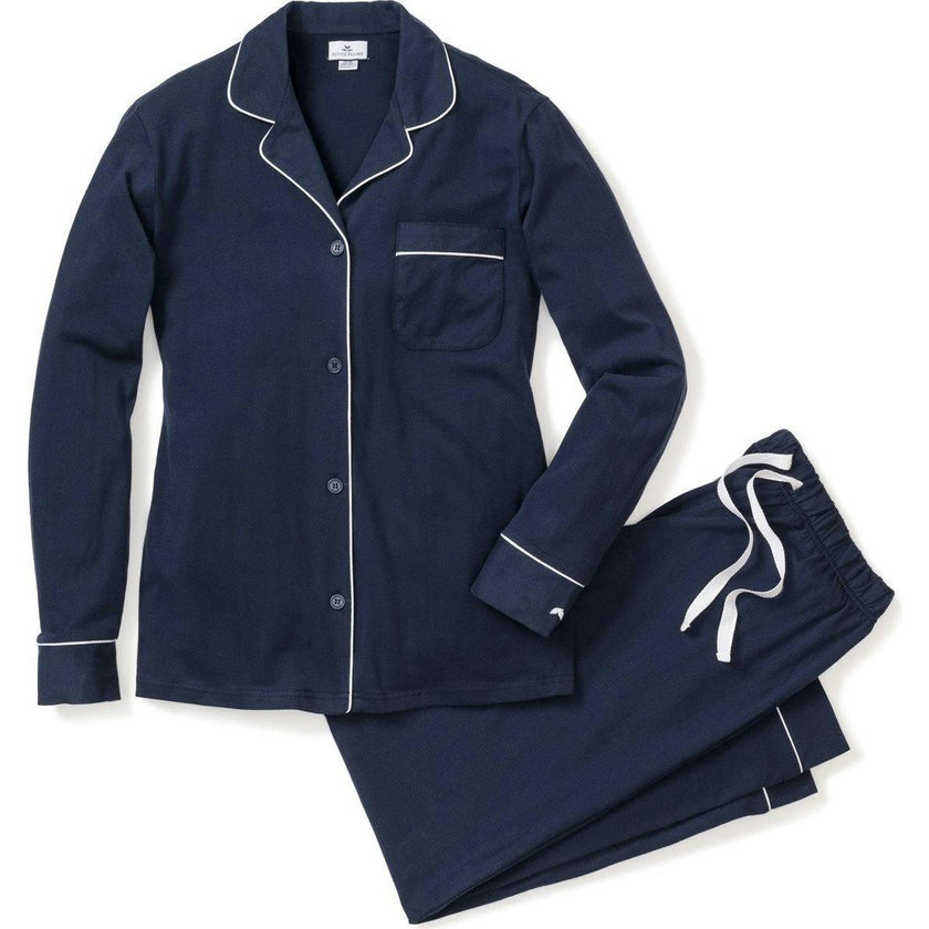 Women's Pima Pajama Set in Navy