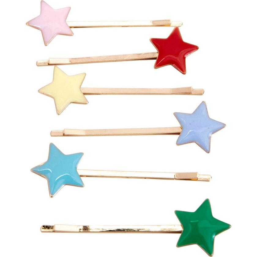 Enamel Star Hair Slides