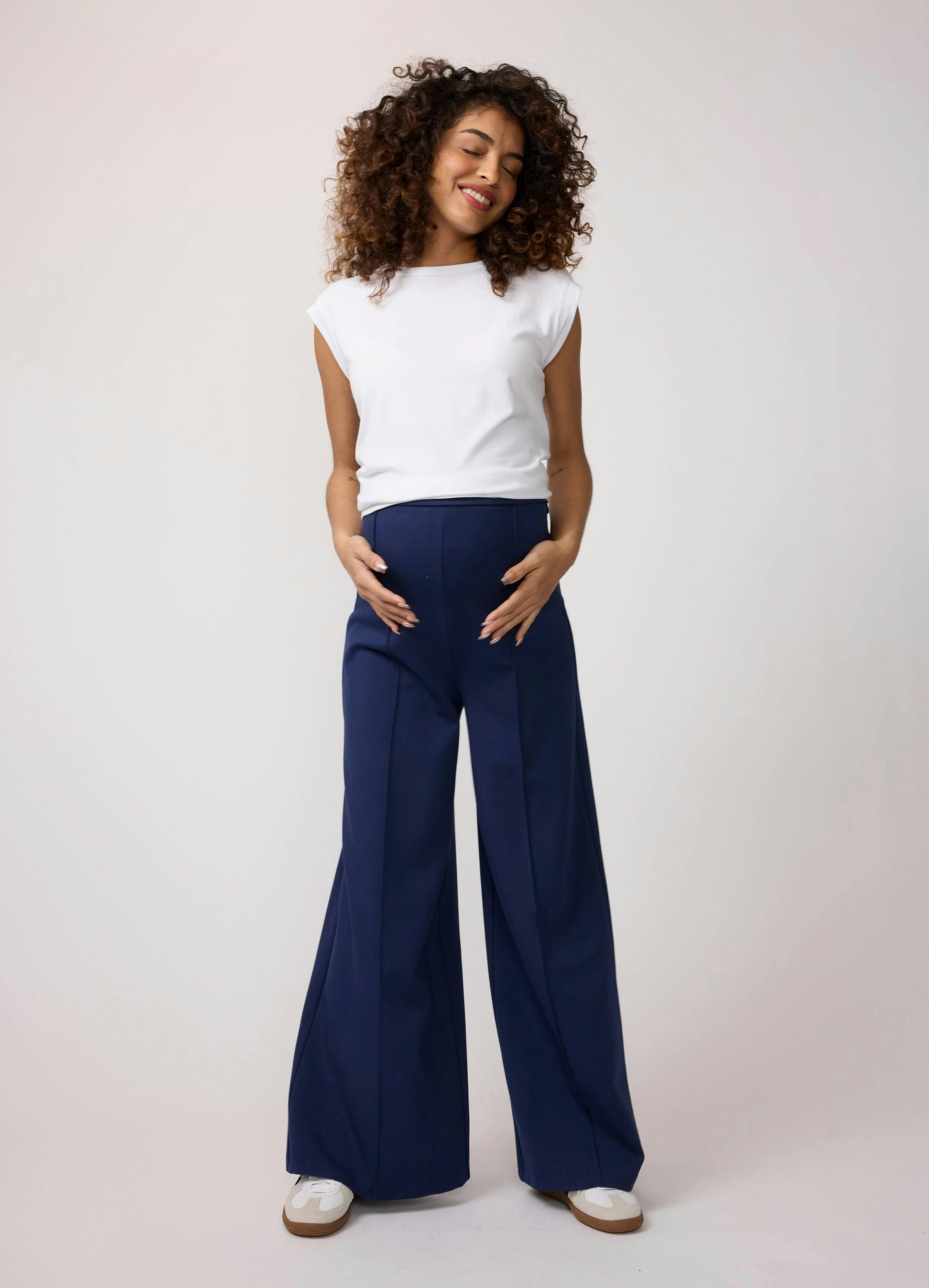 Flare Ponte Knit Maternity Pants