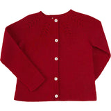 Openwork Cardigan In Burgundy (6mths-10yrs)