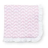 Ruffled Girls' Blanket Pretty Pink Bows