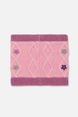 Winter Knit Neckwarmer Pink And Mauve