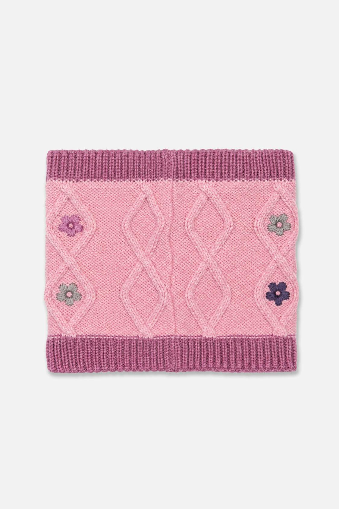 Baby Winter Knit Neckwarmer Pink And Mauve