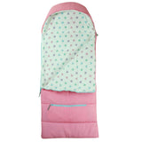 Sleep-N-Pack: Packable Sleeping Bag, Little Kid 3-6 yrs - Cosmos Pink/Glow-In-The-Dark Hearts