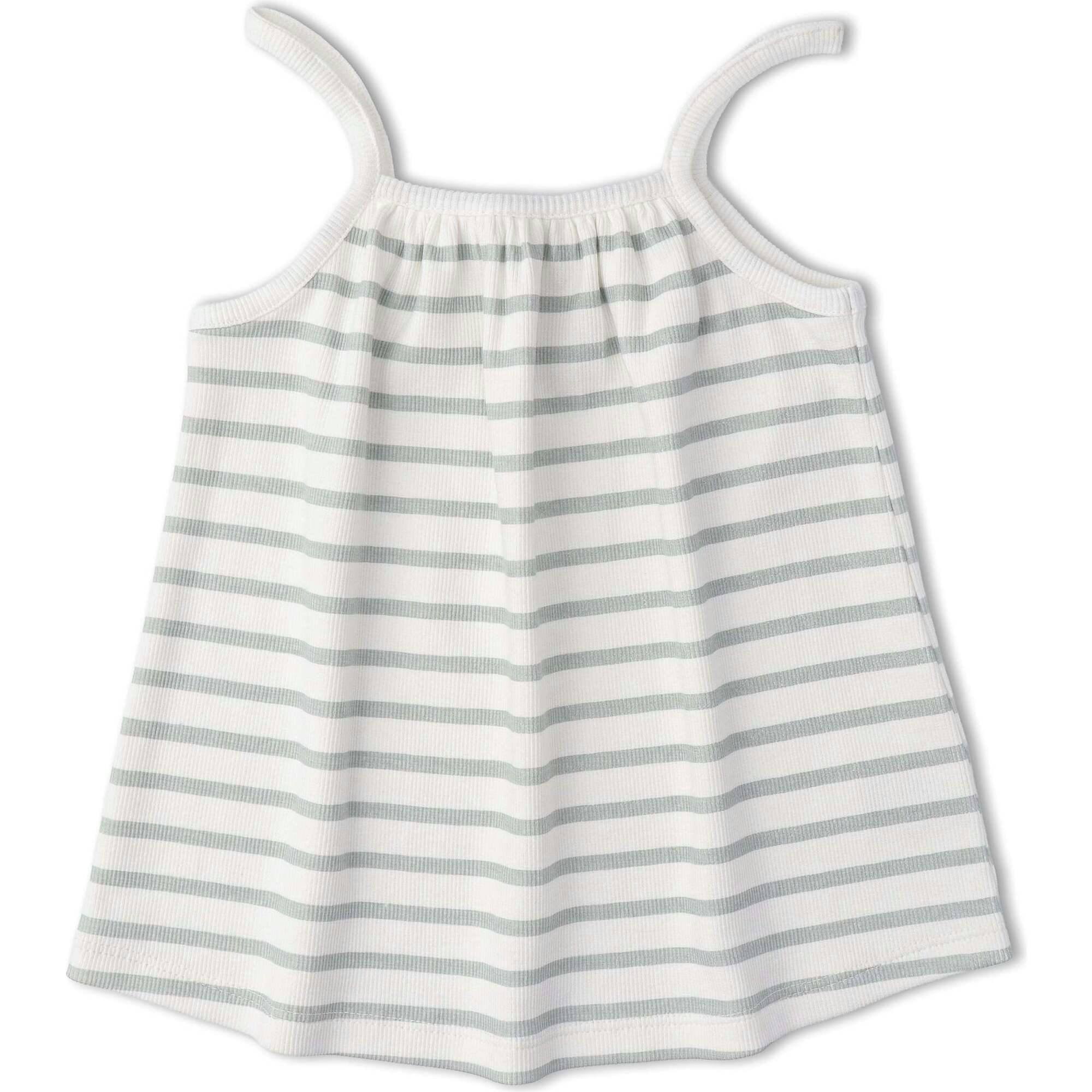 Organic Tank Top & Shorts Set - Fog Stripes