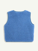 children's merino wool vest - ice blue