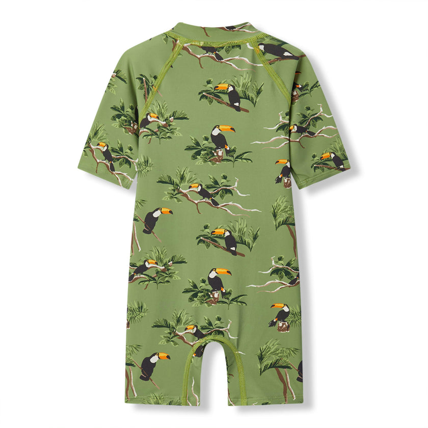 Zipper Shortall Swimsuit