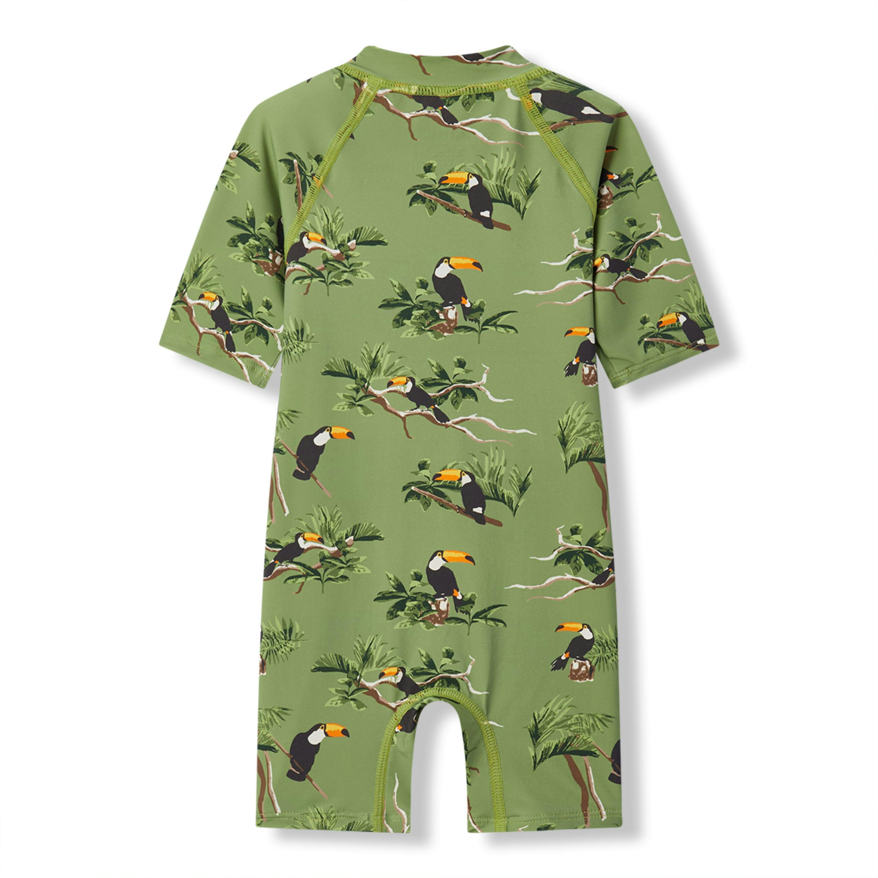 Zipper Shortall Swimsuit