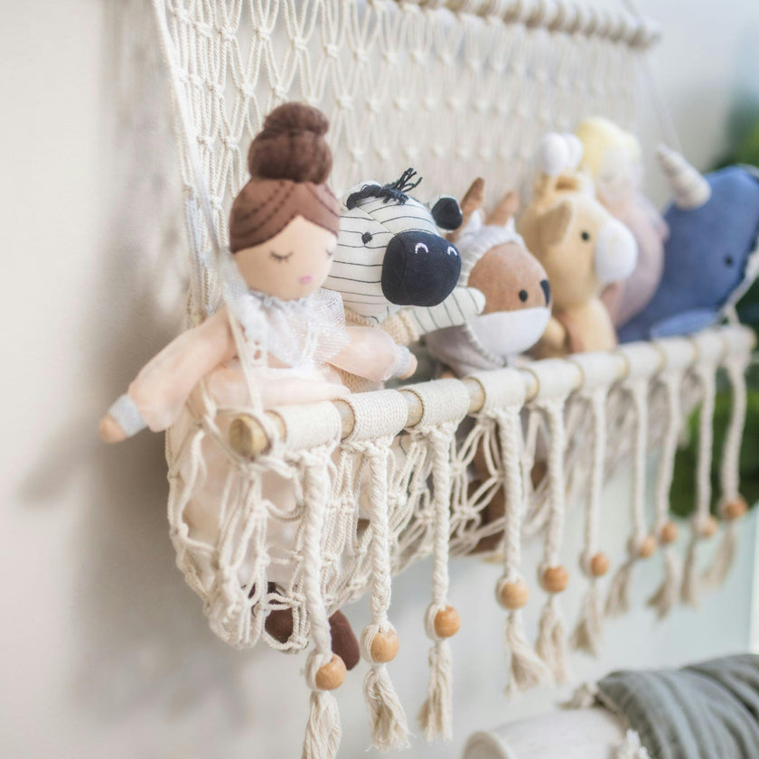 Willow Hanging Macrame Storage Basket