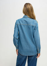 Maternity & Nursing Denim Button-Down Shirt