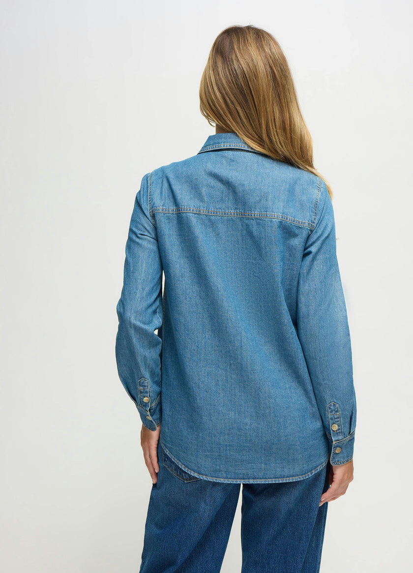 Maternity & Nursing Denim Button-Down Shirt