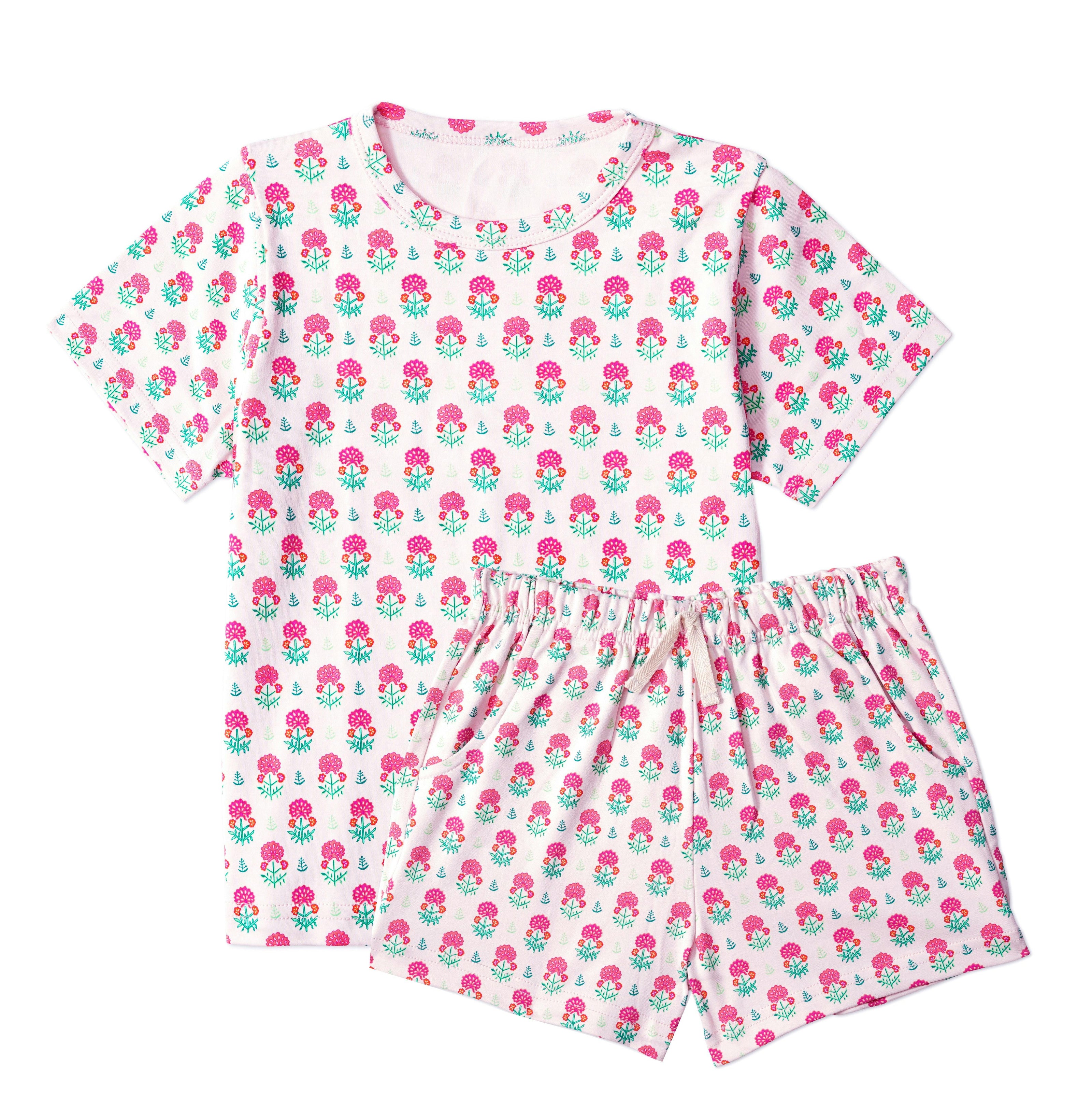 Geranium Block Print Kids Camp Set