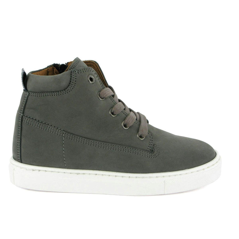 Nubuck Leather Sneaker Boots, Grey