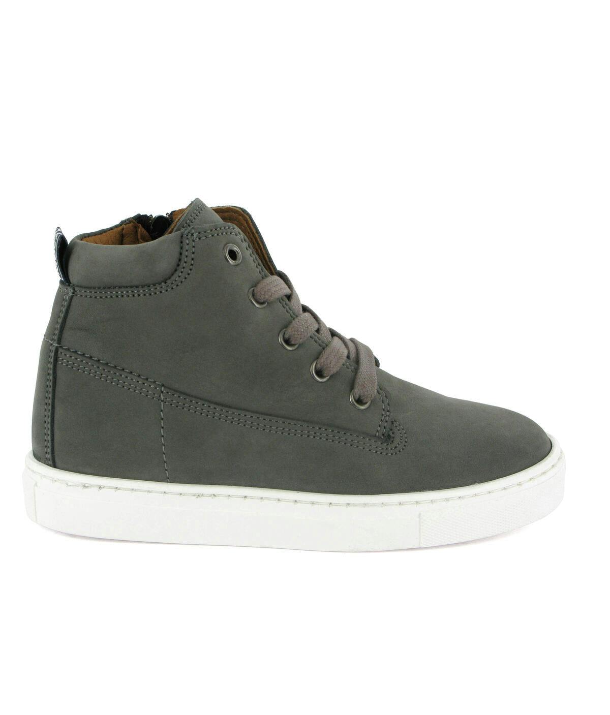 Nubuck Leather Sneaker Boots, Grey