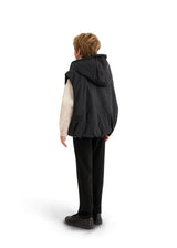 Black Hooded Puffer Vest