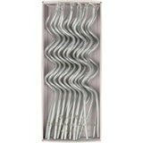 Silver Swirly Candles