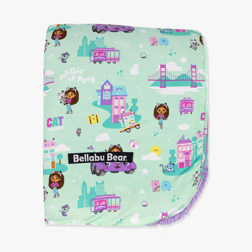 Gabby's Dollhouse: Cat Francisco Bamboo Sherpa Blanket