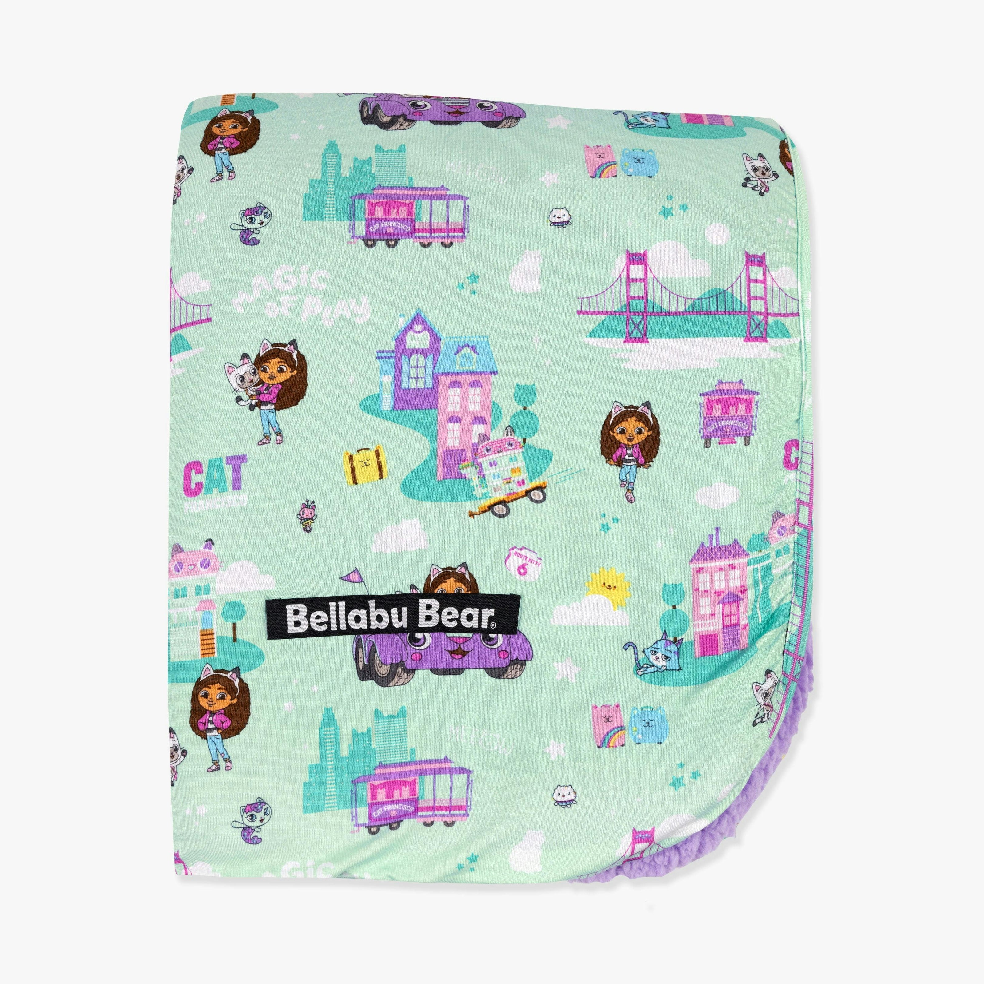 Gabby's Dollhouse: Cat Francisco Bamboo Sherpa Blanket