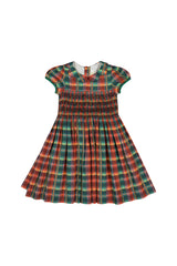 VICTOIRE TARTAN SMOCKED DRESS