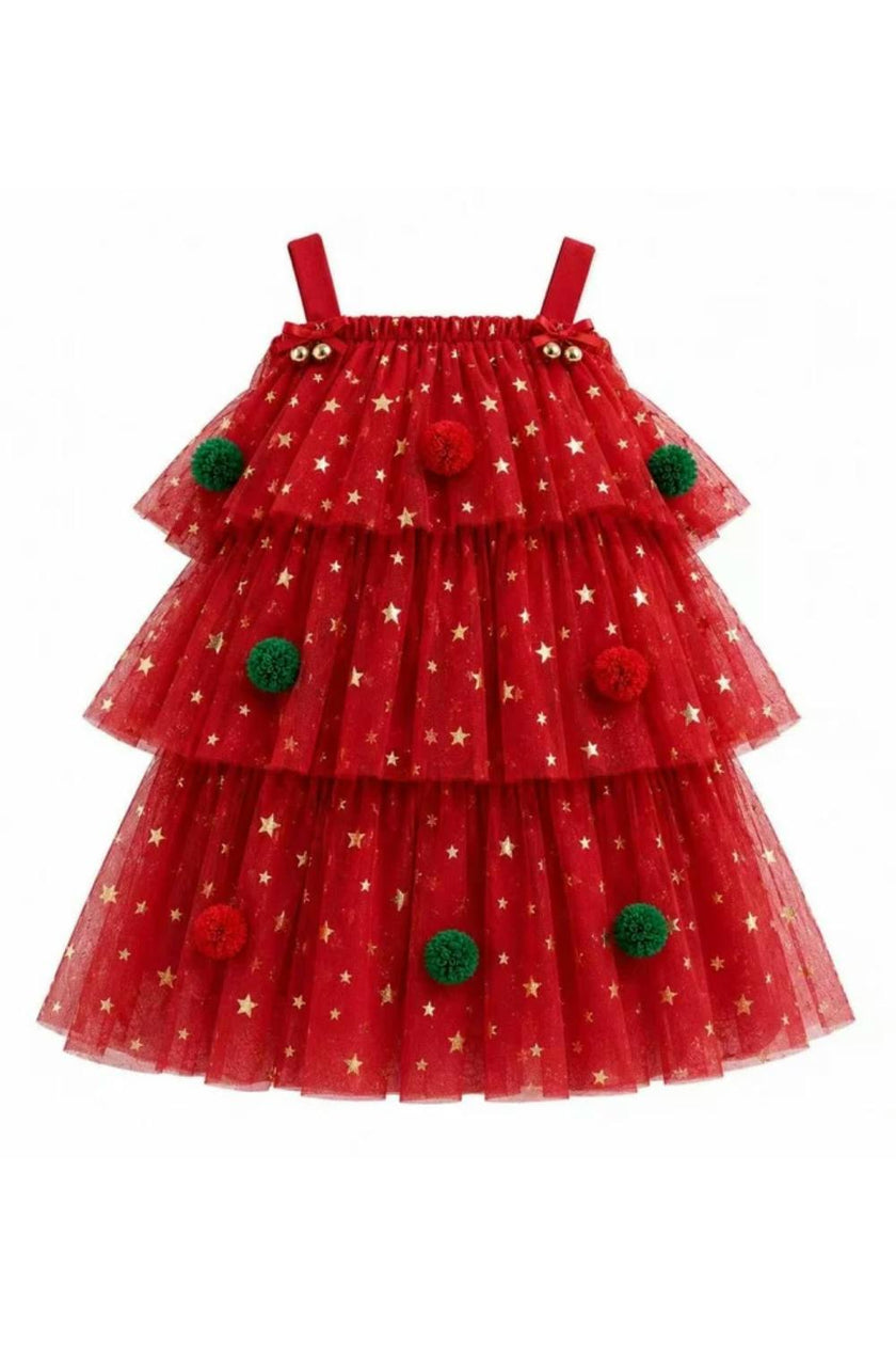 Christmas Starry Tulle Dress