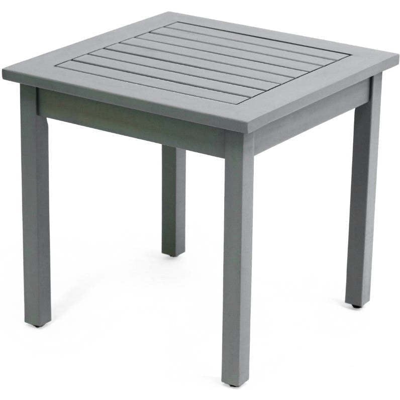 Archer 18.9" Modern Classic Square Slatted Solid Acacia Wood Indoor/Outdoor Adirondack Side Table