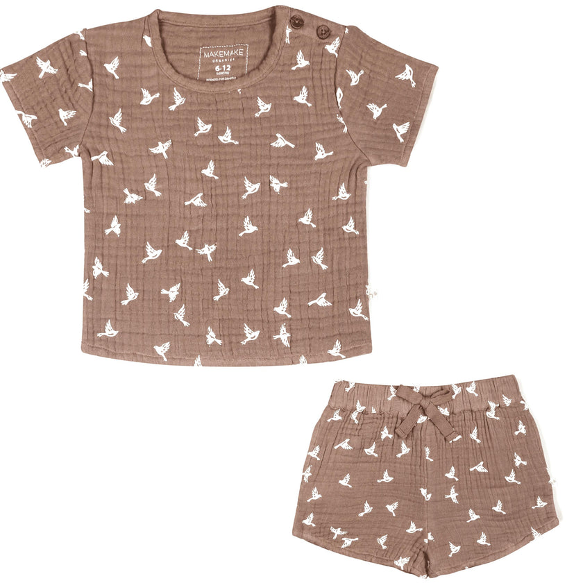 Organic Top and Shorts 2 Piece Set